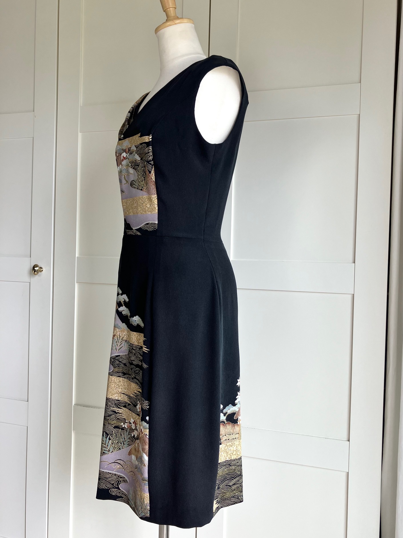 Marumi dress オリジナル着物リメイク  流麗なる和モダンの煌めき — Iラインドレス